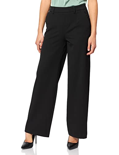 OBJECT COLLECTORS ITEM Damskie spodnie oblisa Wide Pant Noos, czarne, 36