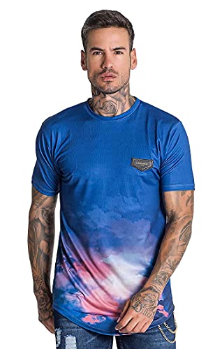 Gianni Kavanagh Męski T-shirt Blue Rebirth Tee, niebieski, XS