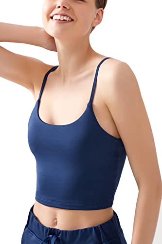 LOS OJOS Damski biustonosz sportowy z paskiem, Granatowy (True Navy), M