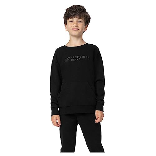 4F JUNIOR Bluza dziecięca, Głęboki czarny, 128