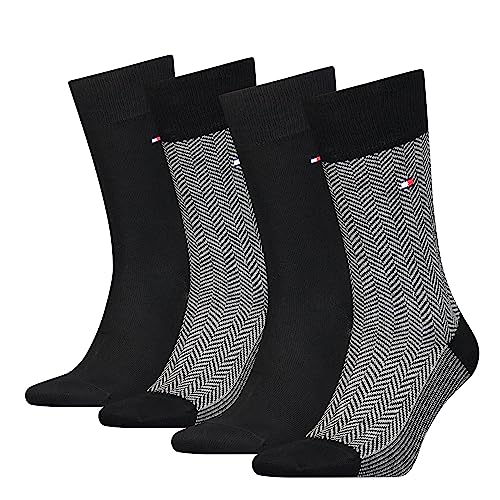 Tommy Hilfiger Skarpety męskie CLSSC (4 sztuki), czarny, 43-46 EU