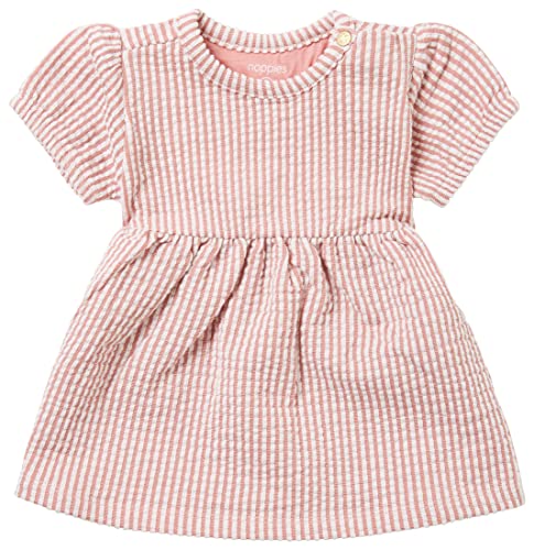 Noppies Baby Girls Dress Ness Short Sleeve Stripe Sukienka do gry dla dzieci, Rose Dawn - N026, 50