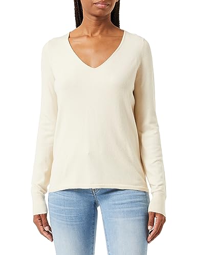 VERO MODA Vmhappiness Ls V-Neck Ga Boo sweter damski, brzoza, M
