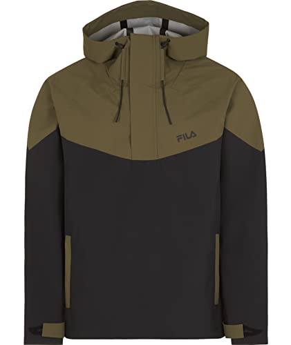 FILA Trencin kurtka męska Windbreaker Pull-on Jacket, Moonless Night-Burnt Olive, L
