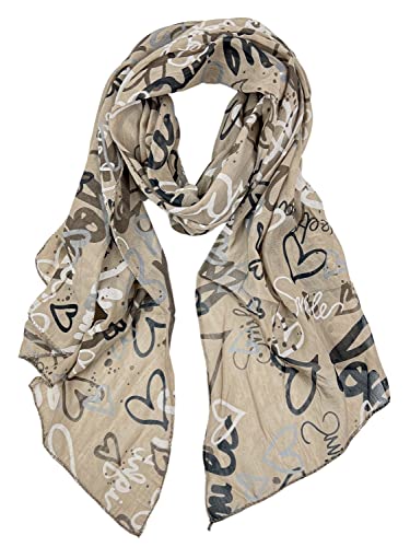 collezione alessandro Szalik Love Made in Italy, z dodatkiem jedwabiu 150 cm x 80 cm, szarobrązowy, jeden rozmiar