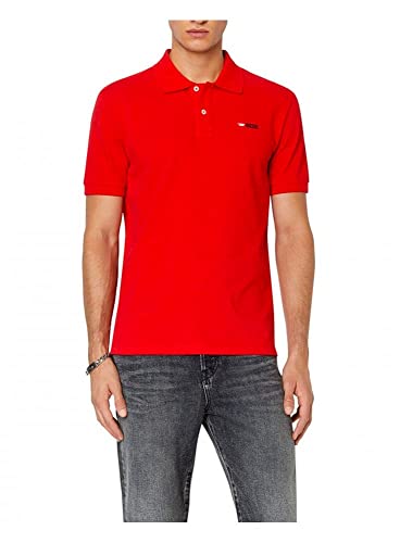 Diesel T-Smith-DIV koszulka polo Koszulka męska, Czerwona wstążka, XS