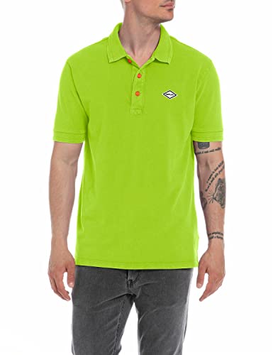 Replay Męska koszulka polo, Lime Green 732, XS