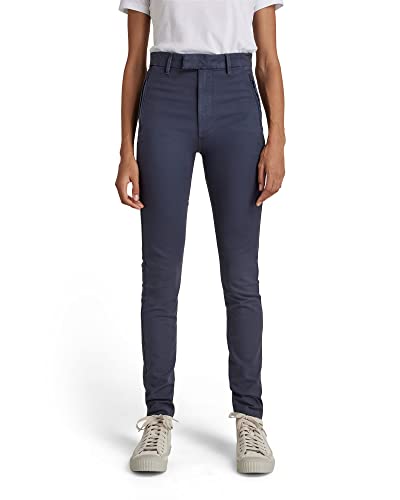 G-STAR RAW Damskie spodnie Weld High Skinny Chino Wmn, Niebieski (Fantem Blue Gd D121-d147), 28W / 34L