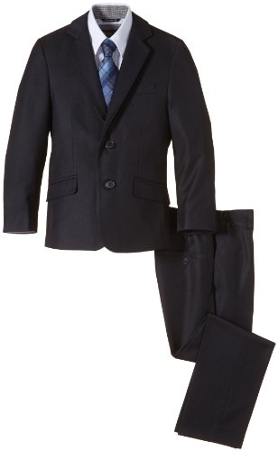 G.O.L. chłopięcy zestaw odzieży 4-częściowy garnitur, składający się z marynarki, spodni, koszuli, krawatu, niebieski (Navy 1), 140 cm