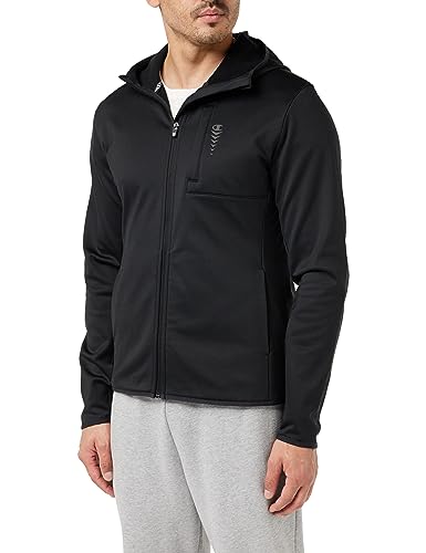 Champion Athletic C-Tech-Full Zip Top Fleece Bluza z kapturem Męski, Nero, L