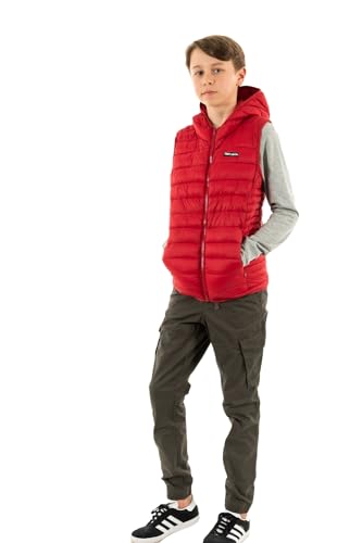 Teddy Smith Kurtka puchowa bez rękawów - B-Terry Hood JR, JAM RED, 14 lat