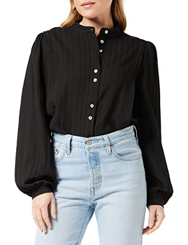 Peppercorn Damska koszula z długim rękawem Mimmi, Czarny, S