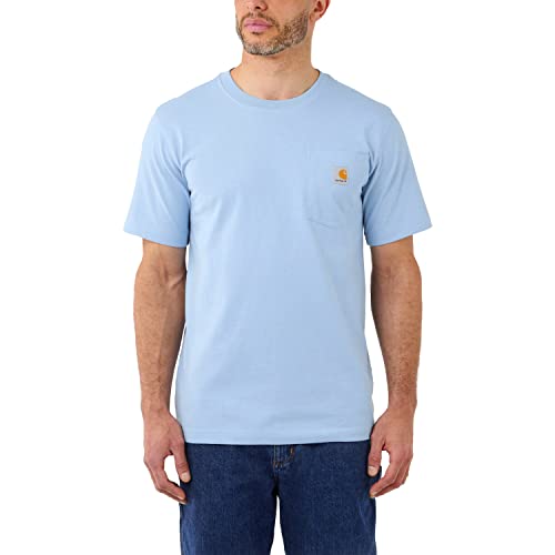 Carhartt T-shirt męski, niebieski alpejski melanż, XS