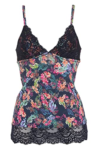 Emporio Armani Underwear Women's Daily Charm Cami Tank Top, Marine Floral Print, XL, Marine Floral Print, XL