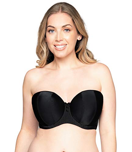 Curvy Kate Damski biustonosz Luxe bez ramiączek wielokierunkowy na co dzień, Czarny, 65K