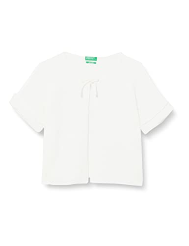 United Colors of Benetton Dziewczęcy kardigan sweter, Bianco 701, 150 cm
