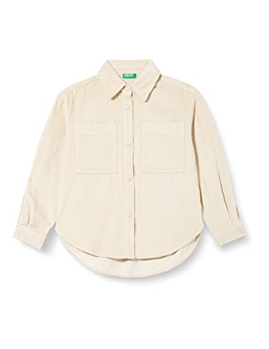 United Colors of Benetton Camicia 5FJTCQ00Y Bluzka Ecrù-Beige 32C, KL Dziewczyna