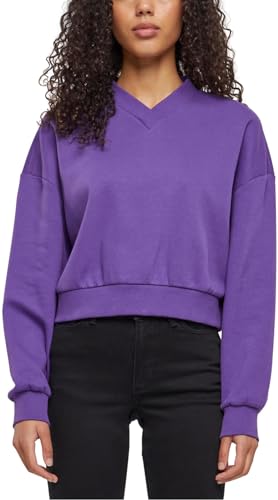 Urban Classics Damska bluza damska Cropped V-Neck Realviolet XL, Realviolet, XL