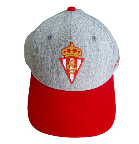 Real Sporting de Gijon Czapka Premium Shield, szara, 58, szary, 7.125