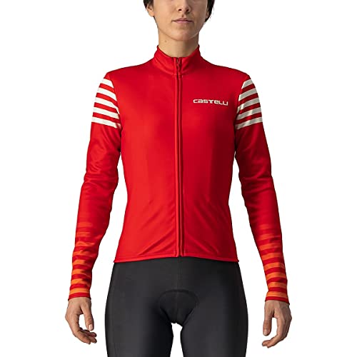 CASTELLI Autunno Ls Jersey Bluza damska, Czerwony/biały, S