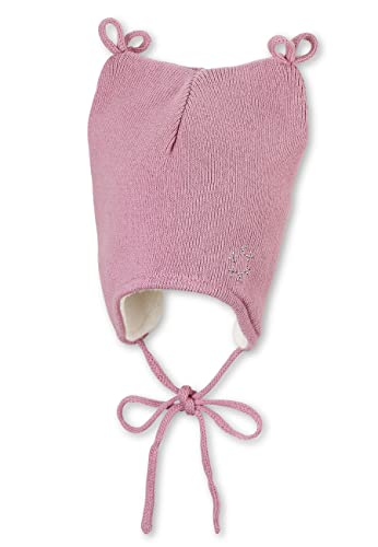 Sterntaler Dziewczęca czapka z dzianiny ze strasem, Rosa, 49 cm
