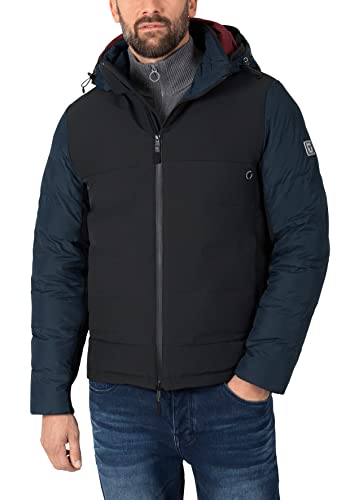 Timezone Męska kurtka Tech Jacket 3, Czarny + granatowy, L