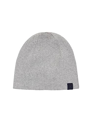 TOM TAILOR Męska czapka beanie, 12035-Grey Heather Melange, rozmiar uniwersalny, 12035-Grey Heather Melange, jeden rozmiar
