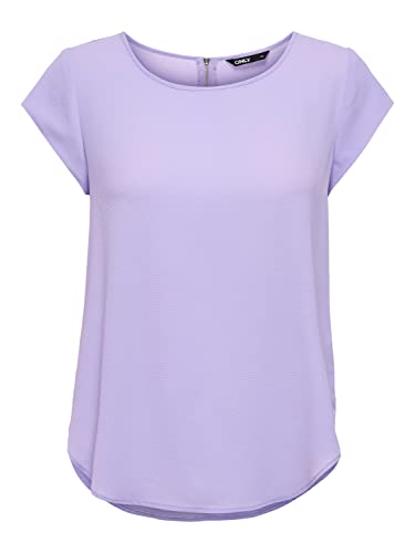 ONLY Onlvic S/S Solid Top Noos Ptm Top Kobiety , lawendowy , 34