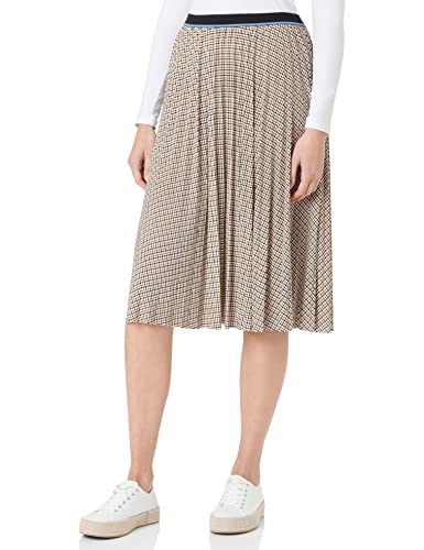 TOM TAILOR Damski Midi plisowana spódnica 1034568, 24612 - Camel Small Check, 46