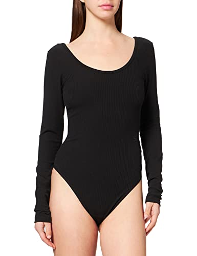 G-STAR RAW Damska koszulka z niskim tyłem, krój slim z długim rękawem, Czarny (Dk Black C946-6484), XL