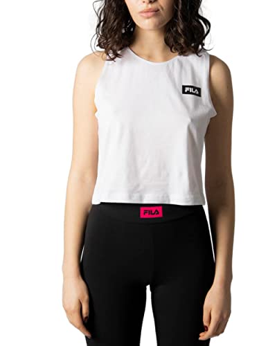 Fila Damska koszulka na ramiączkach z krótkim rękawem, Jasnobiały, XS