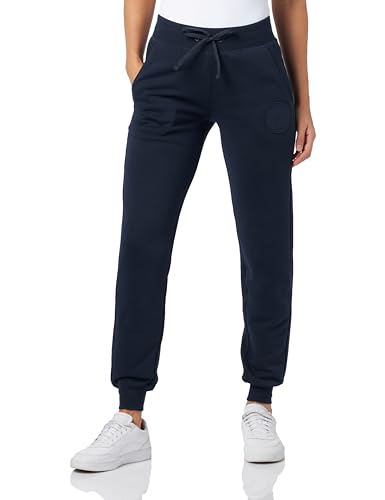 Emporio Armani Damskie spodnie damskie z mankietami z puszystego polaru, morski, M