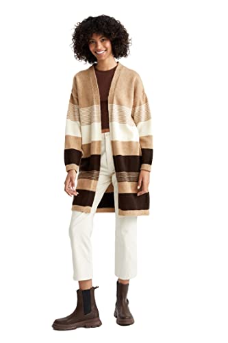 DeFacto Kardigan normalny krój dla kobiet kardigan na topy damski (Ecru,XS), écru, XS