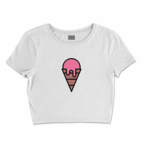 Bona Basics, Koszulka damska z nadrukiem cyfrowym,%100 bawełna, biała, casualowa, topy damskie, rozmiar: S, biały, S Krótki