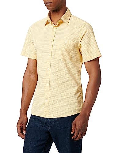 s.Oliver Koszula męska, z krótkim rękawem, żółta, XL, żółty, XL