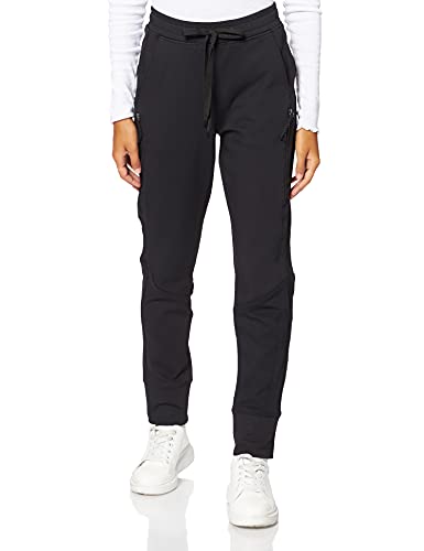 Gerry Weber Damskie spodnie do biegania ze szwami dzielonymi spodnie spodnie rekreacyjne krótkie, jednokolorowe, regularna długość, czarny, 36