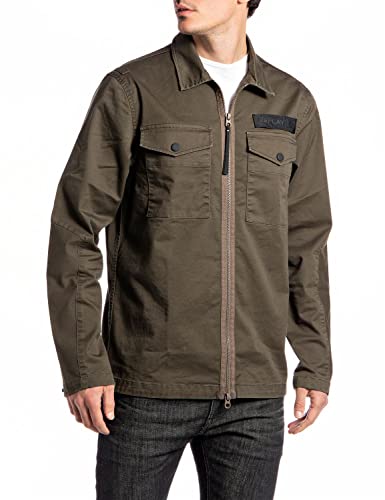 Replay Koszula męska, 894 Green Grey, M