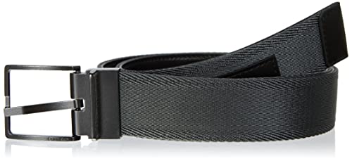 Calvin Klein Pasek męski, Black Smooth/Grey Web, 90