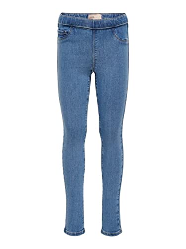 ONLY Dziewczęce legginsy KONRain sportowe dżinsy, niebieski (medium blue denim), 116 cm