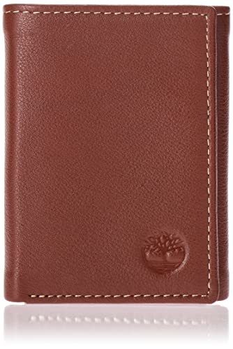 Timberland Męski ekskluzywny portfel Blix Fine Leather Trifold Wallet, Koniak, Rozmiar uniwersalny