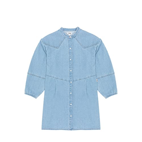 Wrangler Sukienka damska western Denim casual, jasny vintage, indygo, rozmiar S, Light Vintage Indigo, S