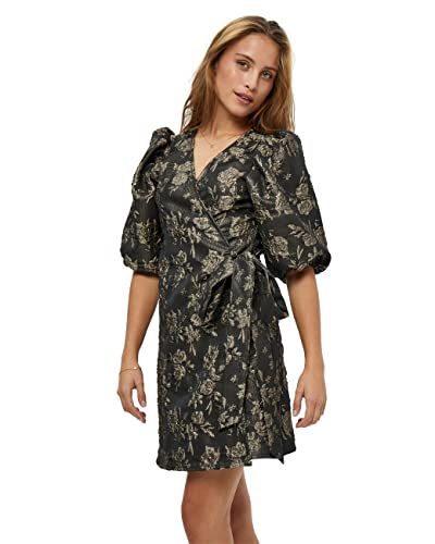 Peppercorn Damska sukienka owijana Hatisha, czarna PR, M