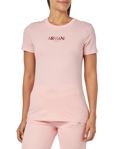 Armani Exchange Damska koszulka z logo Capsule Regular Fit Crew Neck, Rosa, S