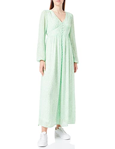 ONLY Damska sukienka Onlamanda L/S Long Dress Ex Ptm z nadrukiem, Summer Green/Aop: tanya Flower, XL