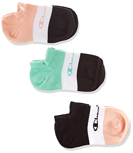 Champion Unisex – dziecięce i młodzieżowe krótkie skarpety, Multicolore (Rosa Fenicottero/Nero), 27-30 EU (9-11.5 Kids UK)
