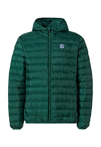 NORTH SAILS Męska kurtka z kapturem Skye poliamid z recyklingu regularne dopasowanie z zamknięciem na zamek dwukierunkowy i przednich kieszeni, Hunter Green, M