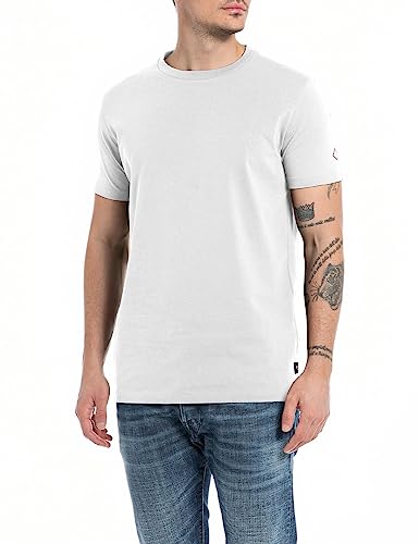 Replay T-shirt męski, Biały 001, XXL