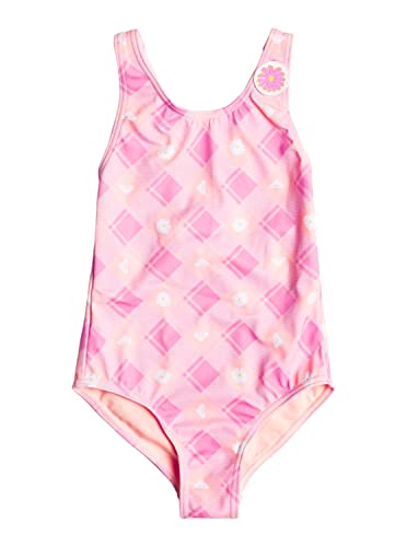 Quiksilver Jednoczęściowy kostium kąpielowy dla dziewcząt, w kwiaty, różowy, 5-częściowy, Rosa, 5 Lata