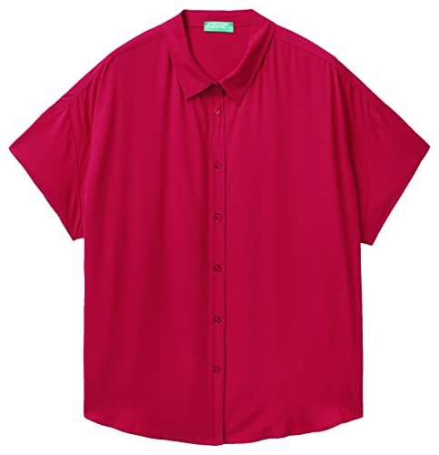 United Colors of Benetton Damska koszula 5wpwdq01 m, czerwona 143, L, czerwony 143, L