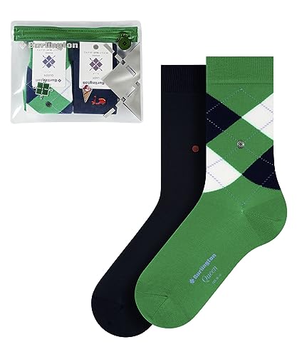 Burlington Kobiety Skarpety Travel Pouch W SO Organiczna Bawełna z wzorem 2 Pak, Wielokolorowy (Sortiment 0010), 36-41